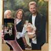 Familieportrætmaleri efter foto – personligt maleri af familien