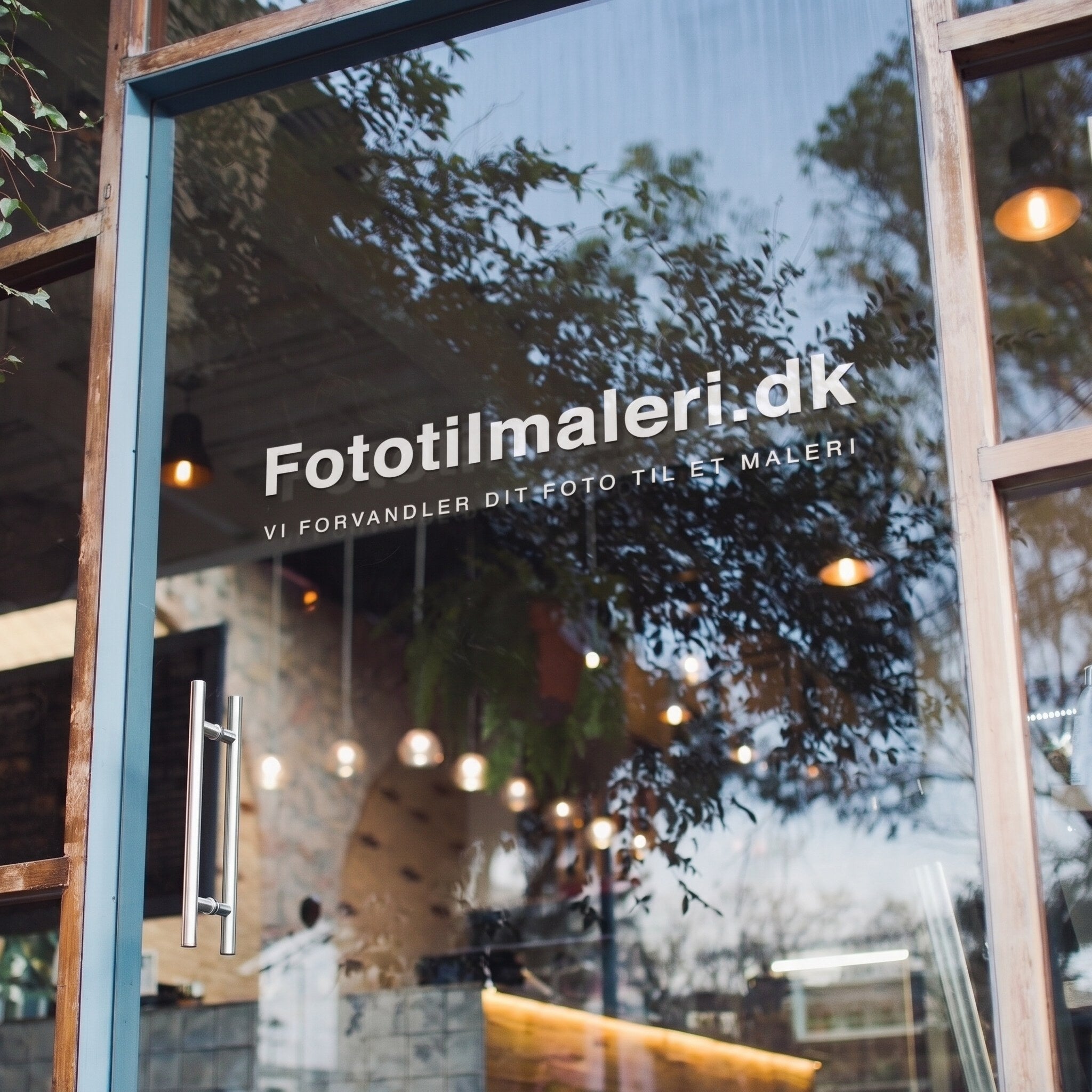 Foto til maleri Aarhus - håndmalet portrætmaleri